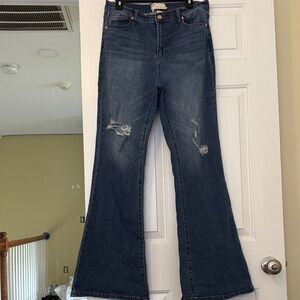 Women's Blue Flared Jeans